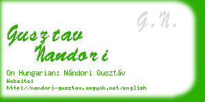 gusztav nandori business card