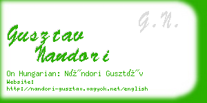 gusztav nandori business card